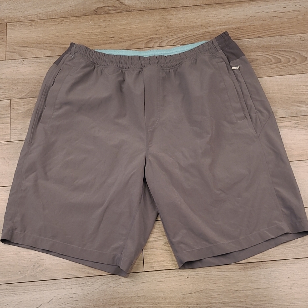 BIRDDOGS Boom Grey Logo Sz XXL Long Mens Athletic Running Workout Shorts